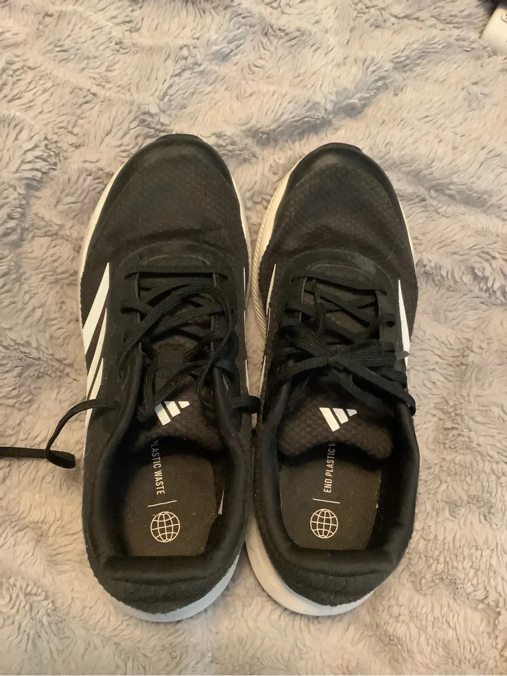 Adidas Men's Black and White Running Sneakers sz 7
